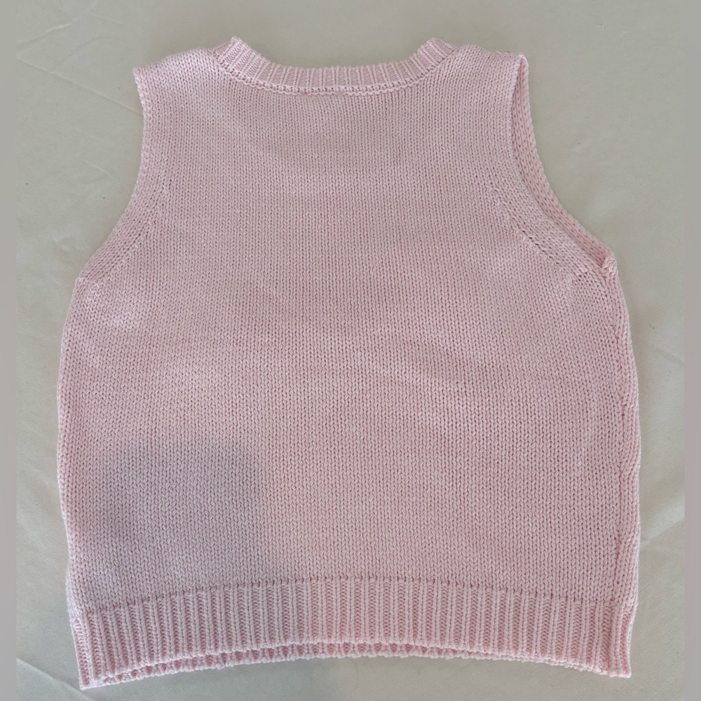 Le Lis Light Pink Knit Bride Sweater Vest - Picture 4 of 4
